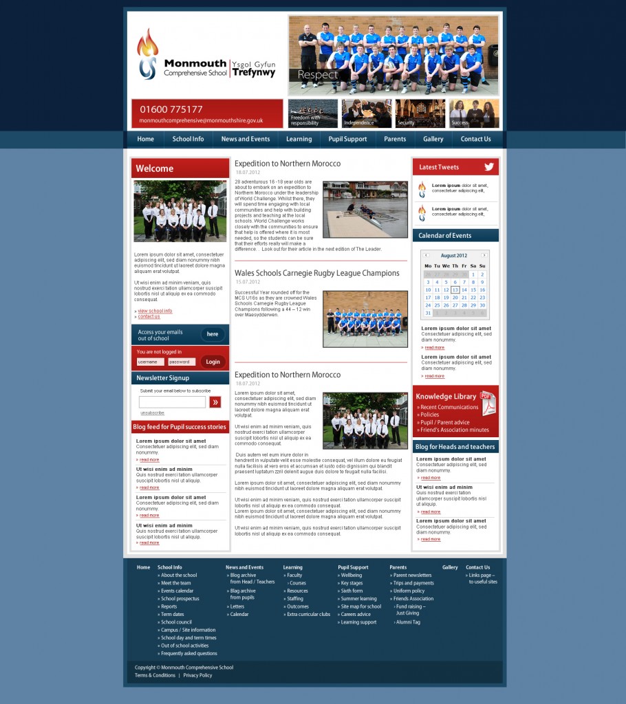 Monmouth Comprehensive School Website
