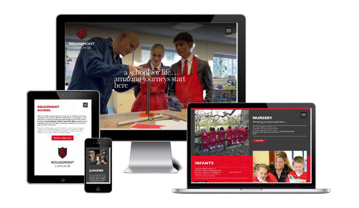 rougemont school website design slide